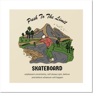 Push Skateboard Posters and Art